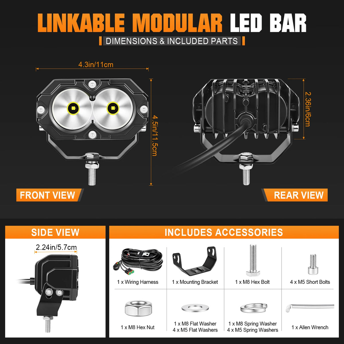 MadLumin Signature Series. 1x2 LED Pod Light